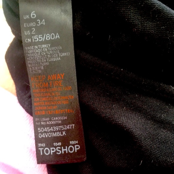 Topshop Black Lace-Up Body Suit - NWOT - Picture 7 of 9